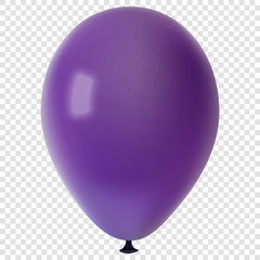Realistic colorful vector balloon, isolated on transparent background © tissansk