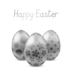 Vector Happy Easter greeting card with eggs