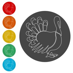 Turkey silhouette icon 