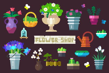 Flower Shop Icon Set