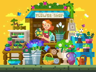 Obraz premium Flower Shop Showcase