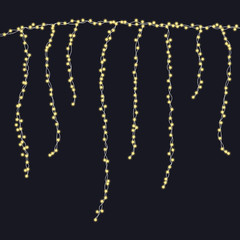 Christmas tree light string garland frame 
