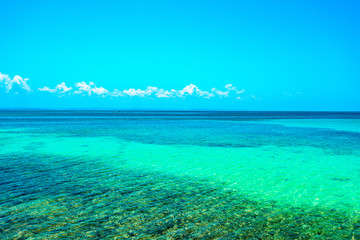 Fototapeta na wymiar Caribbean sea Dominican Republic turquoise