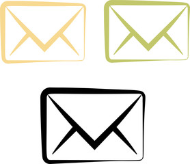 Envelope Icon, Postal Envelope Design