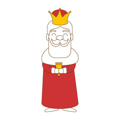 king wizard avatar character vector illustration design