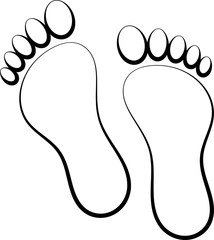 Human Footprint Icon, Foot Imprint