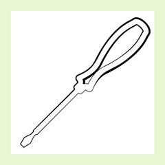 Screwdriver Icon Design, A Tool For Turning (Driving Or Removing) Screws