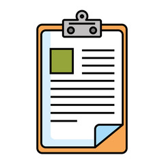 clipboard document isolated icon vector illustration design