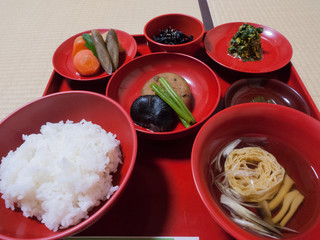 夕食の精進料理