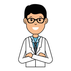 doctor avatar character icon vector illustration design