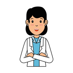 woman doctor avatar character icon vector illustration design