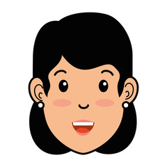 beautiful woman head avatar character vector illustration design