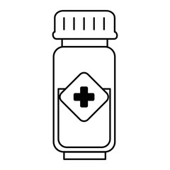 Obraz premium bottle drugs isolated icon vector illustration design