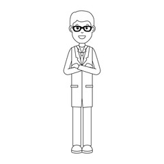 doctor avatar character icon vector illustration design