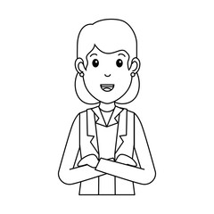 woman doctor avatar character icon vector illustration design