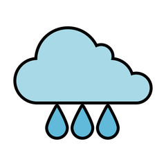 weather cloud rainy icon vector illustration design