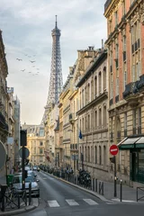 Fototapete Rund Straßenszene in Paris, Frankreich © eyetronic