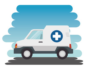 ambulance car isolated icon vector illustration design