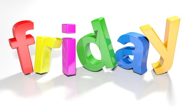friday colorful 3D write - 3D rendering