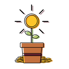 money plant potted icon