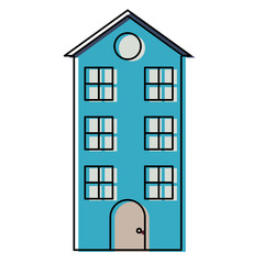 three floors house icon