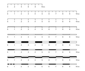 Map scale line