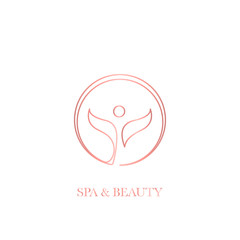 Monoline simple vector logos for spa and beauty salon