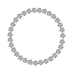 decorative frame with flowers