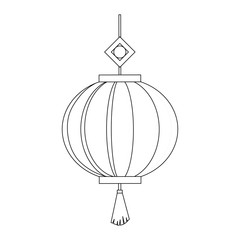 Chinese decorative lamp icon