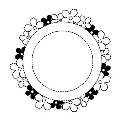 decorative frame with flowers