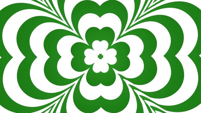 Saint patrick's day shamrock four leafed clover irish motion background loop