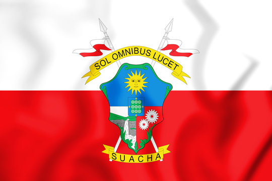 3D Flag of Soacha (Cundinamarca), Colombia.