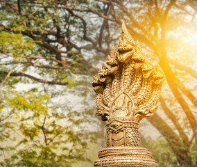 Naga / View of naga statue on nature background.