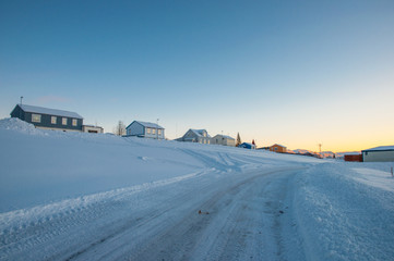 Village of Hrisey in iceland