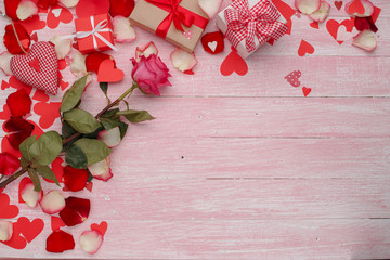 Happy Valentines Day love celebration in a rustic style isolated.