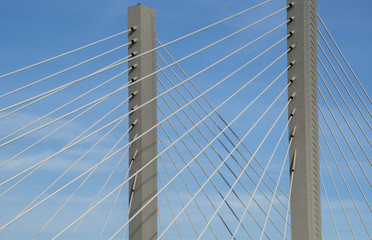 Detail of suspension bridge