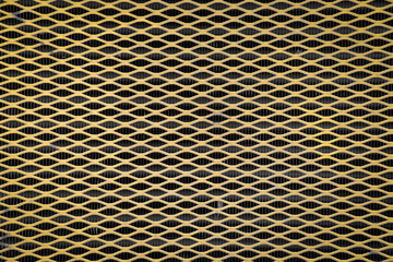 Yellow metal mesh pattern