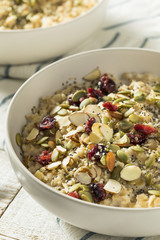 Healthy Organic Superfood Oatmeal Breakfast