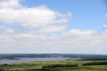 Obraz premium Blick vom Mont Saint-Michel de Brasparts, Bretagne