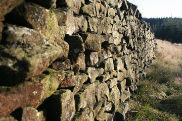 Old stone wall in Yorkshire, England
