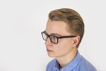 Fototapeta premium cute teenage boy with glasses