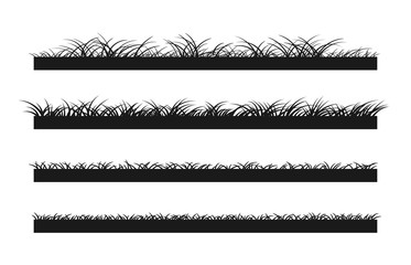 Collection of grass silhouettes. Isolated grass. Vector eps10
