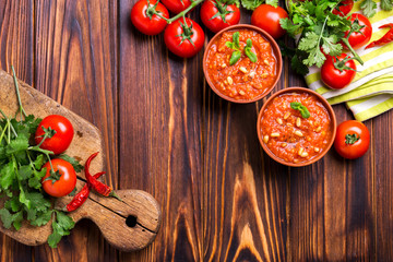 Indian Tomato Rasam with lentil, mint, cilantro and cashew