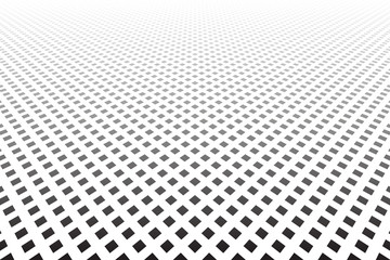 Dots texture. Diminishing perspective view.