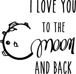 I love you to the moon and back card