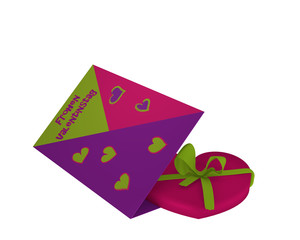 Valentinskarte mit deutschem Text 