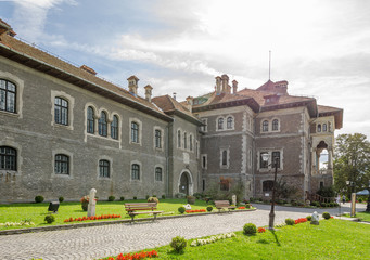 Cantacuzino Castle built in neo-romanian architectural sryle in Busteni city of Romania