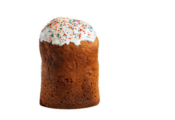 Easter cake on a white background.