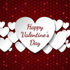 Happy Valentine's Day background with hearts for cards and greetings - 188881995