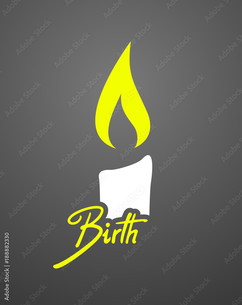 Sticker candle icon